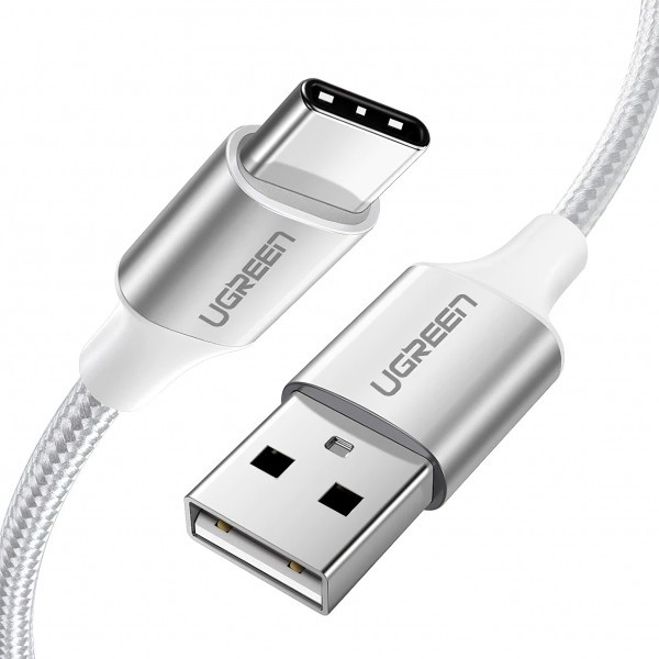 Cablu Date si Incarcare USB-A - USB-C UGREEN US288, 18W, 2m, Alb