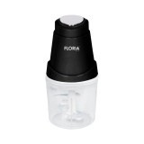 Tocator legume-fructe Floria ZLN2570 ( Mini Chopper ), Putere 250W, Capacitate 0.6L, Lame din otel inoxidabil, Negru
