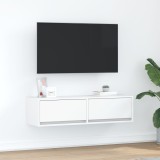 vidaXL Dulap TV, alb, 100x31x25,5 cm, lemn prelucrat