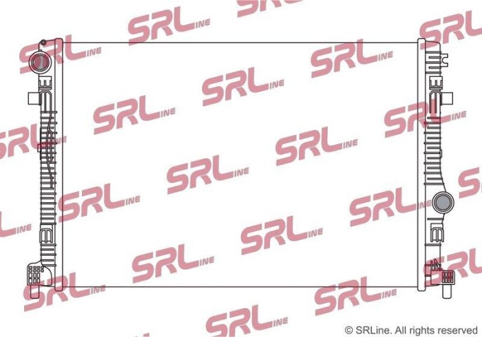 Radiator Audi A3, Q3 (F3), Tt, motor: 2.5 Tfsi, intrare/iesire conectare rapida, 650x438x32, SRLine, Aluminiu/ Plastic brazat, 8V0121251B; 8V0121521A