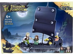 Set constructie corabie 322 piese - replica Piratii din Caraibe cu Will si Elizabeth, model HY2707B