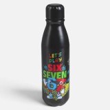 Sticla de apa din aluminiu, 600 ml, neagra, cu model 6-7, CMCLASS
