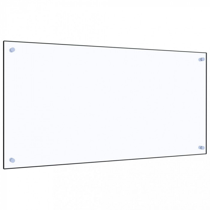 vidaXL Panou antistropi bucătărie transparent 100x50cm sticlă securiz.