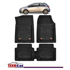 Covorase Auto TeamCar&reg; Tip Tavita Compatibile Opel Corsa D Coupe (2006-2014) Negru Material Rezistent