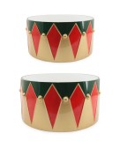 Set 2 tobe decorative Craciun metal sticla multicolora &Oslash;41x20,5h; &oslash;52x25,5h