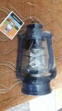 FELINAR METALIC CU LEDURI ,24 CM . PENTRU CAMPING , EXCURSIE , LA TARA , BARURI