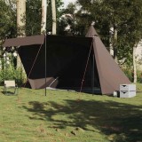 VidaXL Cort de familie Tipi pentru 6 persoane, maro, impermeabil