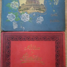 2 ALBUME PENTRU CĂRȚI POȘTALE - vechi, cca 1900