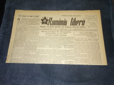ZIARUL ROMANIA LIBERA 12 MAI 1951 foto