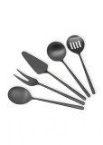 Cumpara ieftin Set ustensile servire 5 bucati CKB0256 Negru 25.5x25.5x3 cm