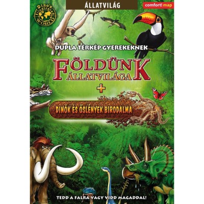 F&amp;ouml;ld&amp;uuml;nk &amp;aacute;llatvil&amp;aacute;ga + Din&amp;oacute;k &amp;eacute;s ősl&amp;eacute;nyek birodalma gyerekt&amp;eacute;rk&amp;eacute;p (Dino&amp;#039;s Map) - Dino&amp;#039;s Map foto