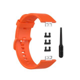 Curea Bratara Edman pentru Huawei Watch Fit, siliconica, Portocaliu
