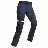 Pantalon Modulabil 2 &icirc;n 1 Trekking la Munte MT500 Albastru Damă, Forclaz