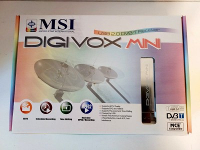 MSI Digi Vox Mini USB 2.0 DVB-T Receiver MCE Compatible foto