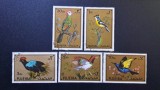 Fujeira (Fujeirah / Emiratele Arabe Unite) 1972 - Serie &bdquo; Păsări Exotice și Păsări ale Raiului - Ediția Auriu/Ostru&rdquo; 5 Valori Ștampilat - Cod: -SW13