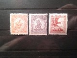 Serie mica Ungaria 1916 - Ajutor de razboi III , 3 valori sarniera, Nestampilat