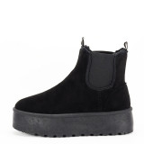 Ghete negre tip UGG cu talpa groasa LT33-16 111