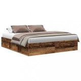 Cumpara ieftin Cadru de pat fara saltea Lemn vechi 200x200cm Lemn prelucrat