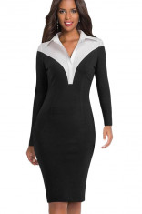 U803-1122 Rochie casual, midi, in doua culori foto