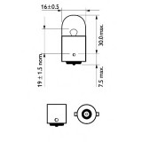 Bec Auxiliar R10w 12V Set 10 Buc Philips 45100 12814CP