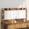 VidaXL Oglindă de toaletă cu oglindă Lemn Vechi 100 x 45 x 18 cm 868331