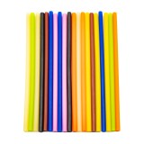 Baton clorat din silicon,lipire la cald, 7mmx20cm,20 bucati set,diverse culori
