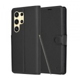 Husa pentru Samsung Galaxy S24 Ultra S928, Techsuit, Leather Folio, Neagra