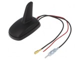 Antenă SHARK 15dBi AM/DAB/FM Neagră 50&Omega; 5-12VDC RG174