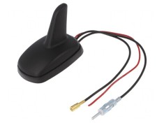 Antenă SHARK 15dBi AM/DAB/FM Neagră 50&amp;Omega; 5-12VDC RG174 foto