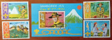 FUJEIRA 1971 -&#039;&#039;JAMBOREA-JAPONIA-1971&#039;&#039;-Colita+4v -scan, Stampilat