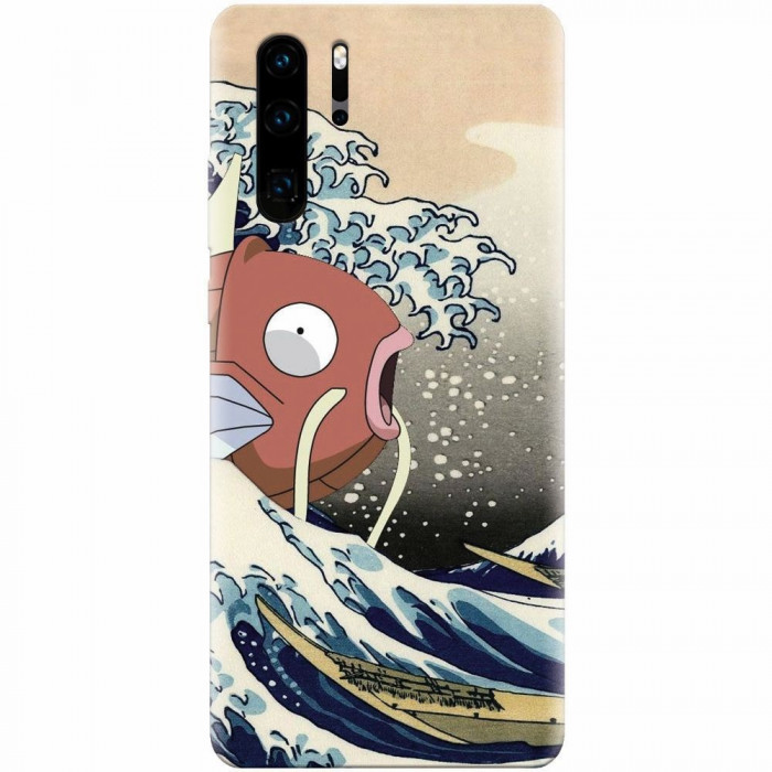 Husa silicon pentru Huawei P30 Pro, Great Wave Fish