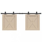 VidaXL Set uși glisante pentru dulap 122 cm oțel carbon 4009673