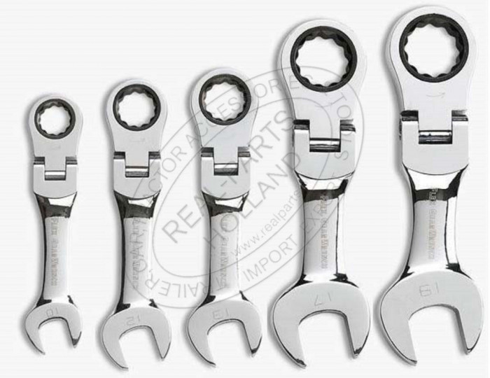 Set chei combinate, 5buc, cheie fixa + inelara cu articulatie , 10-12-13-17-19 AutoDrive ProParts