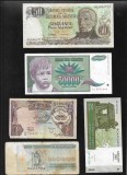 Set 5 bancnote de prin lume adunate (cele din imagini) #394, America Centrala si de Sud