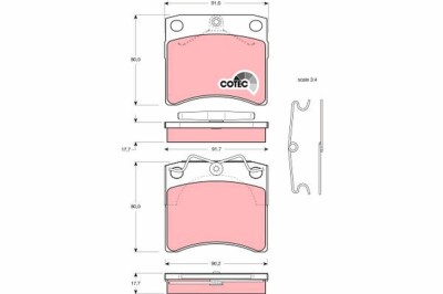 TRW GDB791 COTEC set placute frana,frana disc foto