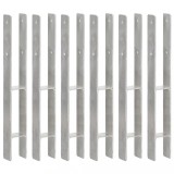 VidaXL Ancore de gard, 6 buc., argintiu, 7x6x60 cm, oțel galvanizat