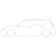 Sticker Auto Volkswagen Golf V Silueta Lateral