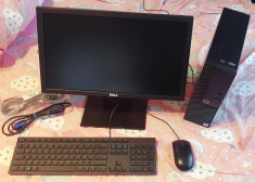 PC complet Dell, unitate + monitor + tastatura + mouse + cabluri foto