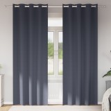 vidaXL Perdele cu perdele 2 pcs Antracit 260 x 140 cm Poliester