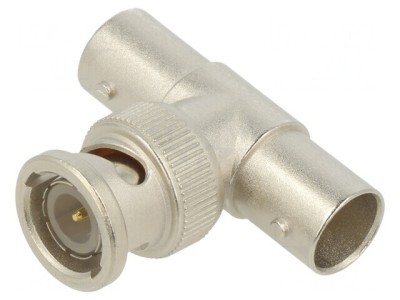 BNC Tee Adaptor 50 Ohms Jack/Plug/Jack foto