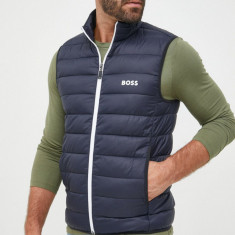 BOSS vestă Athleisure bărbați, culoarea bleumarin, de tranziție 50472473