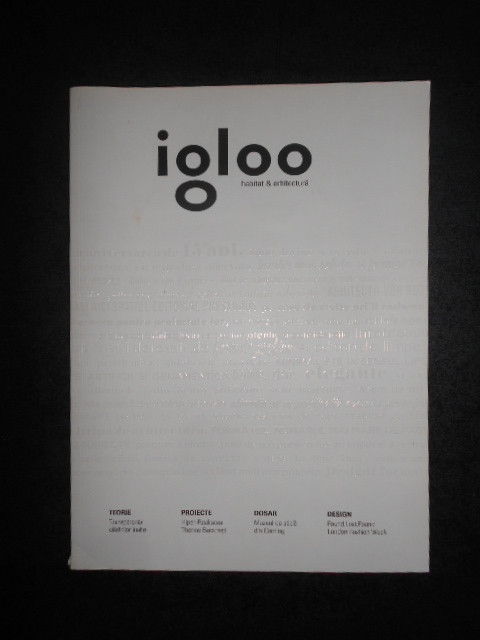 IGLOO. REVISTA DE HABITAT si ARHITECTURA, NR. 170, FEBRUARIE-MARTIE 2016