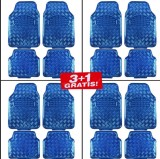 Covorase Auto Universale Albastre Set 4 Bucati (3+1 Gratis) Interior Aluminiu