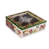 Cutie pliculete ceai Craciun lemn multicolor cm 18 x 18 x 6 H