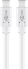 Cablu de incarcare si sincronizare USB type C 3.2 Gen1 tata-tata PD 60W 1m alb Goobay