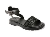 Sandale GRYXX negre, 1340D17, din piele naturala