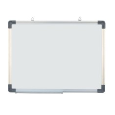 Tabla magnetica 60x90 cm, rama aluminiu, suprafata alba lacuita, tavita