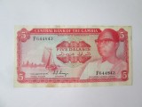 Gambia 5 Dalasis 1972,bancnota din imagini