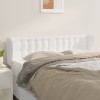 VidaXL Tăblie de pat cu aripioare, alb, 147x23x78/88cm piele ecologică 3117235