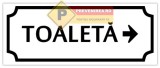 Semn cu sageata dreapta pentru toaleta